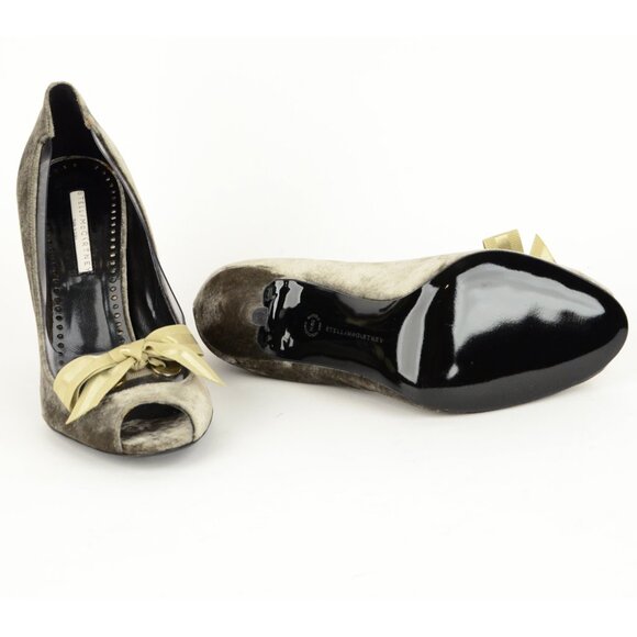 STELLA MCCARTNEY SHOES VELVET BOW PUMPS sz IT 39.5 US 9.5 - Picture 5 of 8